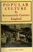 Cover of: Popular Culture in Seventeenth Century England by Barry Reay