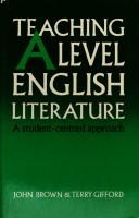 Cover of: Teaching Advanced Level English Literature