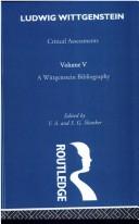 Cover of: Ludwig Wittgenstein Critical Assesm | S.G. Shanker