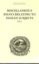 Cover of: Miscellaneous Essays Relating to Indian Subjects: Trubner's Oriental Series