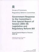 Cover of: Government Response to the Committee's First Special Report of Session 2005-06: House of Commons Papers 1004 2005-06