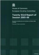 Cover of: Twenty Third Report of Session 2005-06: House of Commons Papers 34-xxiii 2005-06