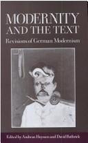 Cover of: Modernity and the Text