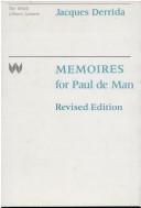 Cover of: Mémoires: for Paul de Man