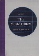 Cover of: The Music Forum | William Mitchell