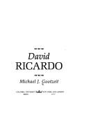 Cover of: David Ricardo by Michael J. Gootzeit, Michael J. Gootzeit