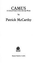 Cover of: Camus by McCarthy, Patrick