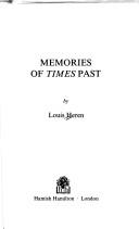 Cover of: Memories of Times Past