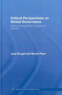 Critical Perspectives on Global Governance by Jean Grugel