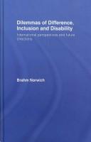 Cover of: Dilemmas of Difference, Inclusion and Disability by Brahm Norwich, Brahm Norwich