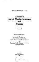 Cover of: Arnould's law of marine insurance and average.