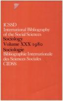 Cover of: International Bibliography of the Social Sciences by International C