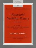 Cover of: Franchthi Neolithic pottery by Karen D. Vitelli