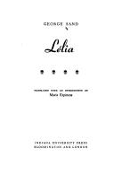 Cover of: Lélia by George Sand