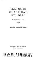 Cover of: CLASSICAL STUDIES VOL 3
