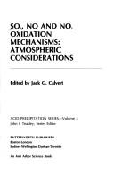 So2, No and No2 Oxidation Mechanisms by Jack G. Calvert
