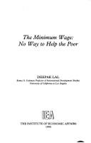 The Minimum Wage by Deepak Lal