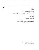Cover of: CONTEMPORARY NEW COMMUNIT by Gideon Golany, Daniel Walden