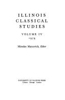 Cover of: Illinois Classical Studies: An Analysis of the Pro Archia (Vol. 4)