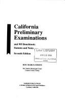 California preliminary examinations and 995 benchbook by Mark B. Simons