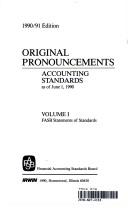 Cover of: Original Pronouncements: Accounting Standards As of June 1, 1990 : Fasb Statements of Standards