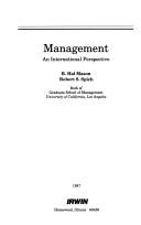 Cover of: Management by R. Hal Mason
