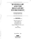 Cover of: Business law and the regulatory environment: Concepts and cases (Lusk series)