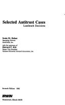 Cover of: Selected Antitrust Cases by Irwin M. Stelzer