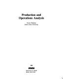 Cover of: Production and operations analysis by Steven Nahmias