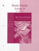Cover of: Study Guide, Vol. 2 for Use With Accounting: A Business Perspective