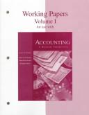 Cover of: Working Papers Volume 1 to be used with Accounting: A Business Perspective