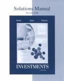 Cover of: Solutions Manual for Use With Investments