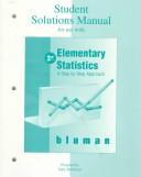 Cover of: Student Solutions Manual for Use With Elementary Statistics: A Step by Step Approach