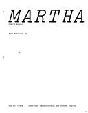 Cover of: MARTHA User's Manual