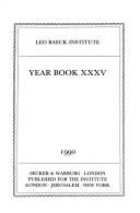 Cover of: Leo Baeck Institute Yearbook 1990 (Leo Baeck Institute Yearbook)