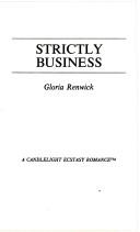 Cover of: STRICTLY BUSINESS