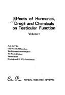 Cover of: Effects of Hormones, Drugs and Chemicals on Testicular Functions (ARR)