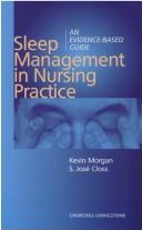 Cover of: Sleep Management in Nursing Practice: An Evidence-Based Guide