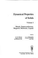 Cover of: Dynamical Properties of Solids