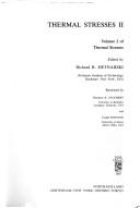 Cover of: Thermal Stresses (Mechanics and Mathematical Methods : a Series of Handbooks)