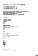 Cover of: Protocol Specification, Testing and Verification, IV by Yechiam Yemini, Robert Strom, Shaula Yemini