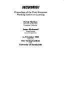 Cover of: EWSL88 | European Working Session on Learning (3rd 1988 Turing Institute)