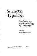 Cover of: Syntactic Typology by Winfred P. Lehmann