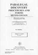 Cover of: Paralegal Discovery Procedures and Forms: 1996 Cumulative Supplement (Paralegal Litigation & Practice Library)