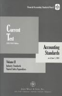 Cover of: Current Text 2001/2002: Accounting Standards As of June 1, 2001 : Industry Standards Topical Index/Appendixes (Accounting Standards. Current Text. Volume II)