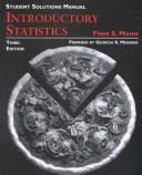 Cover of: Introductory Statistics, 3E, Student Solutions Manual
