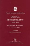 Cover of: Original Pronouncements 1997/98: Accounting Standards As of June 1, 1997 : Aicpa Pronouncements, Fasb Interpretations, Fasb Concepts Statements, Fasb Technical ... Standards Original Pronouncements Volume 2)