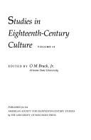 Studies in Eighteenth-Century Culture by O. M. Brack