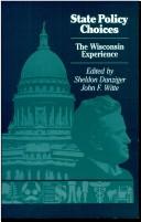 Cover of: State policy choices by Sheldon Danziger