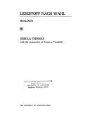 Cover of: Lesestoff Nach Wahl Biologie